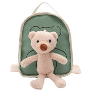 Cute Bear Doll Mini Canvas Kindergarten Backpack image 7