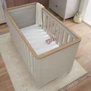 Tutti Bambini Verona Cot Bed - Dove Grey/Oak image 3