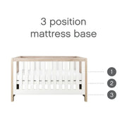 Tutti Bambini Modena 3-Piece Nursery Furniture Set – White & Oak image 9