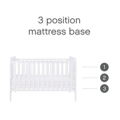 Tutti Bambini Rio Cot Bed with Cot Top Changer & Mattress - White
