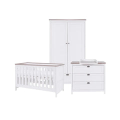 Tutti Bambini Verona 3-Piece Nursery Furniture Set – White & Oak