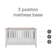 Tutti Bambini Verona Cot Bed - Dove Grey/Oak image 7