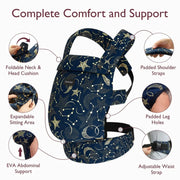 Momcozy Baby Carrier Newborn to Toddler Cotton - Starry Night image 2