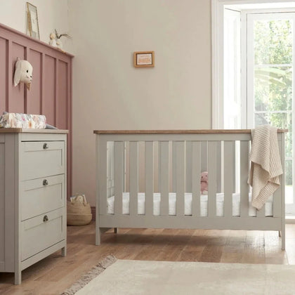 Tutti Bambini Verona 2-Piece Nursery Furniture Set – Dove Grey & Oak