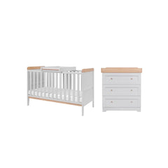 Tutti Bambini Rio 2-Piece Nursery Furniture Set – Dove Grey & Honey Oak