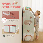 AIYAPLAY Kids Bookshelf & Storage Unit – Pink image 5