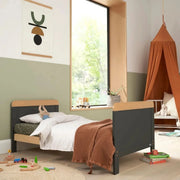 Tutti Bambini Rio Cot Bed with Cot Top Changer & Mattress - Slate/Honey Oak image 3