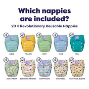 The Everything Reusable Nappy Bundle in Garden Party and Pastels image 2