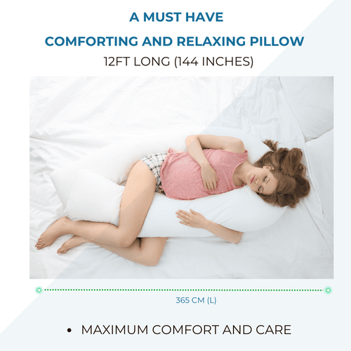 12 Ft Full Body Support Pillow – Pillow Only (No Cover Included)