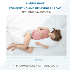 12 Ft Maternity Pillow And Case - Cream