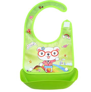 Cartoon baby PVC three-dimensional bib Increase baby bib Waterproof silicone children's dinner pocket image 20