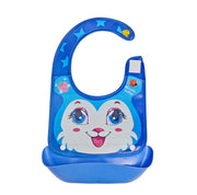 Cartoon baby PVC three-dimensional bib Increase baby bib Waterproof silicone children's dinner pocket image 7