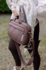 Ralphie Bear Quilted Changing Stroller Bag - Brown/Pears image 9