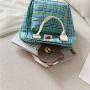 Kids Mini Checked Backpack – Cute Cartoon Rucksack image 4