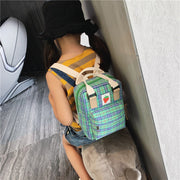 Kids Mini Checked Backpack – Cute Cartoon Rucksack image 3