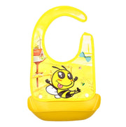 Cartoon baby PVC three-dimensional bib Increase baby bib Waterproof silicone children's dinner pocket image 18