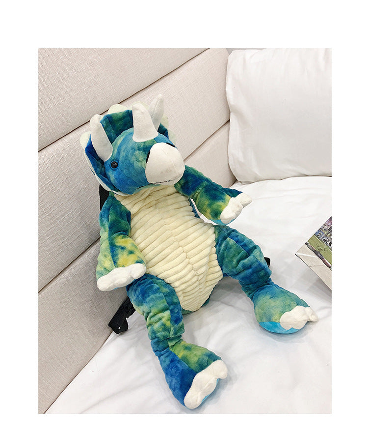 3D Dinosaur Kids Backpack – Cute Plush Cartoon Bag for Boys & Girls