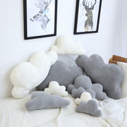 Cloud Plush Nursery Cushion – Grey & White image 1