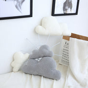 Cloud Plush Nursery Cushion – Grey & White image 2