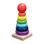 Wooden Toys Rattles Educational Toy Rainbow Blocks Montessori Baby Colorful Kids Music image 3
