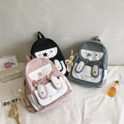 Cute Bunny Ears Bowknot Backpack Student image 3