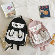 Cute Bunny Ears Bowknot Backpack Student image 8
