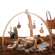 Triangle Rack Wooden Fitness Equipment Newborn Baby Crib Toy image 4