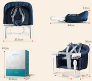 Portable Foldable Baby Booster Seat – Washable Feeding Chair with Safety Harness image 3