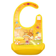 Cartoon baby PVC three-dimensional bib Increase baby bib Waterproof silicone children's dinner pocket image 13