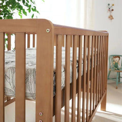 Tutti Bambini Malmo Cot Bed & Rio 2-Piece Furniture Set – Dove Grey & Honey Oak