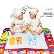 80 x 60cm Baby Kids Add Water with Magic Pen Doodle Painting Picture Water Drawing Play Mat in Drawing Toys Board Gift Christmas image 2
