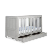 Ickle Bubba Pembrey Cot Bed & Under Drawer Ash Grey - Without Mattress image 2