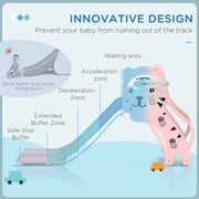 AIYAPLAY 3 in 1 Baby Slide for Indoor Use with Climber, Basketball Hoop, Basketball, for Ages 18-36 Months - Pink image 6