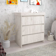 Shefa Kids 880 Baby Changing Unit - White Craft Oak image 1