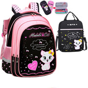 Kids School Cute Cat Print Backpack image 15