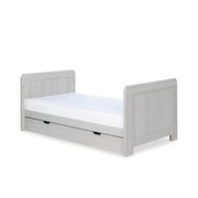 Ickle Bubba Pembrey Cot Bed & Under Drawer Ash Grey - Without Mattress image 3