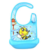 Cartoon baby PVC three-dimensional bib Increase baby bib Waterproof silicone children's dinner pocket image 6