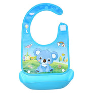 Cartoon baby PVC three-dimensional bib Increase baby bib Waterproof silicone children's dinner pocket image 5