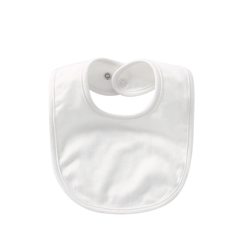 Cotton Baby Bib with Hidden Snap Fastening – Multiple Colours