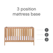 Tutti Bambini Malmo Cot Bed & Rio 3-Piece Furniture Set – Dove Grey & Honey Oak image 9