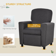 HOMCOM 2-in-1 Kids Armchair with Footrest – Grey image 6
