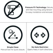 FYLO Baby Safety Stair Gate – Pressure Fit Extra Wide image 3
