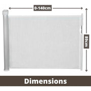 Callowesse Omni-Directional Retractable Stair Safety Gate 0-130cm – White & Silver image 7