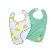 Baby to Love Cotton Jersey Bibs 2 Pack - Happy Lemon image 2