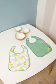 Baby to Love Cotton Jersey Bibs 2 Pack - Happy Lemon image 3