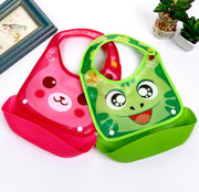 Cartoon baby PVC three-dimensional bib Increase baby bib Waterproof silicone children's dinner pocket image 3