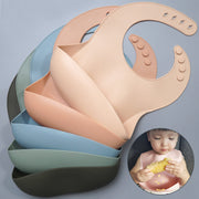 Soft Waterproof Silicone Baby Bib with Food Catcher, Baby Silicone Bib image 2