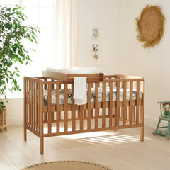 Tutti Bambini Malmo Cot Bed & Rio 2-Piece Furniture Set – Dove Grey & Honey Oak