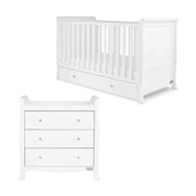 Ickle Bubba Snowdon Classic 2 Piece Furniture Set White - Premium Pocket Sprung Mattress image 1