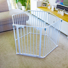 Callowesse Multi-Gate Playpen Room Divider – White